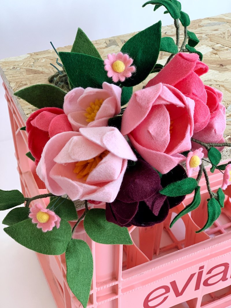Workshop Bruidsboeket maken van Viltbloemen - Foto