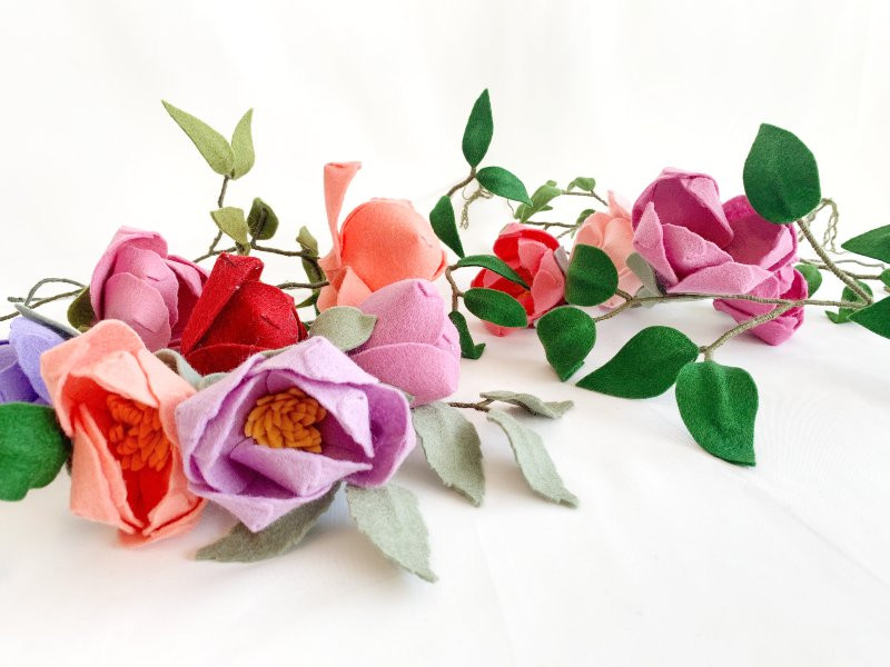 Workshop Bruidsboeket maken van Viltbloemen - Foto
