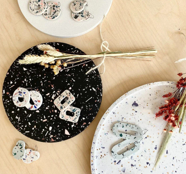 DIY KIY Tterrazzo oorbellen - Foto