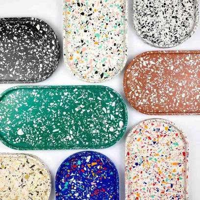 Terrazzo-tastisch: Maak je eigen stijlvolle design stukken met terrazzo DIY pakketten en workshops!