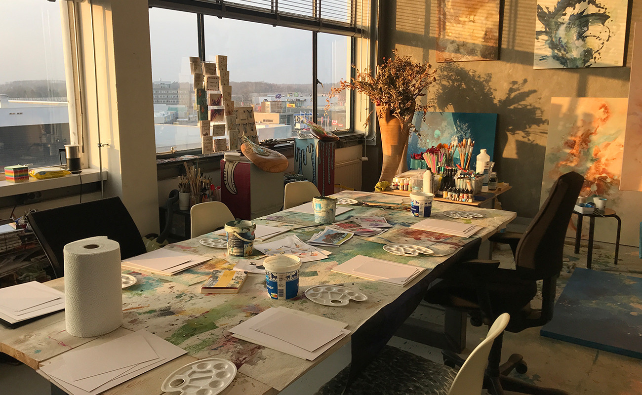 Workshop experimenteren met inkt - Foto