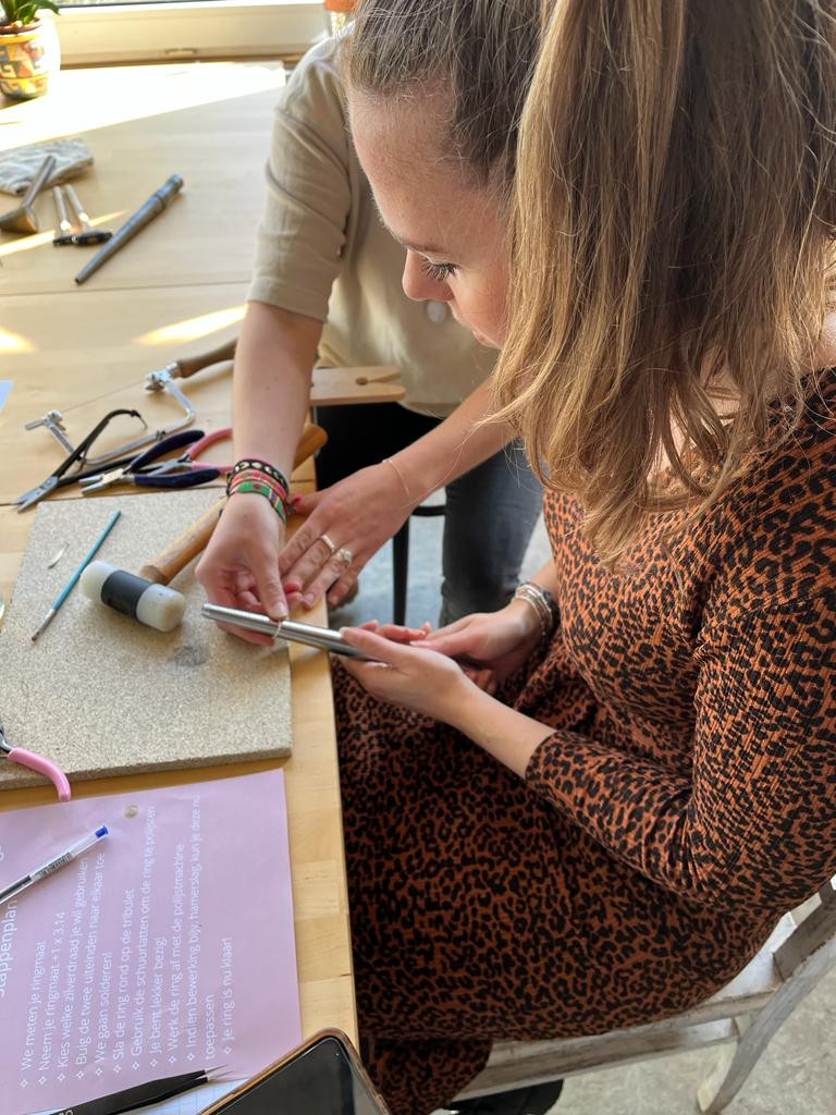 Workshop sieraden maken; stacking rings - Foto