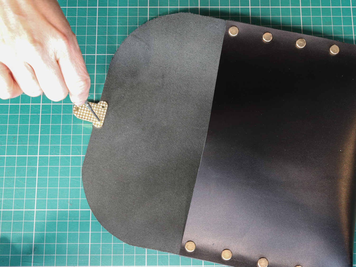 DIY pakket: clutch in leder - Foto