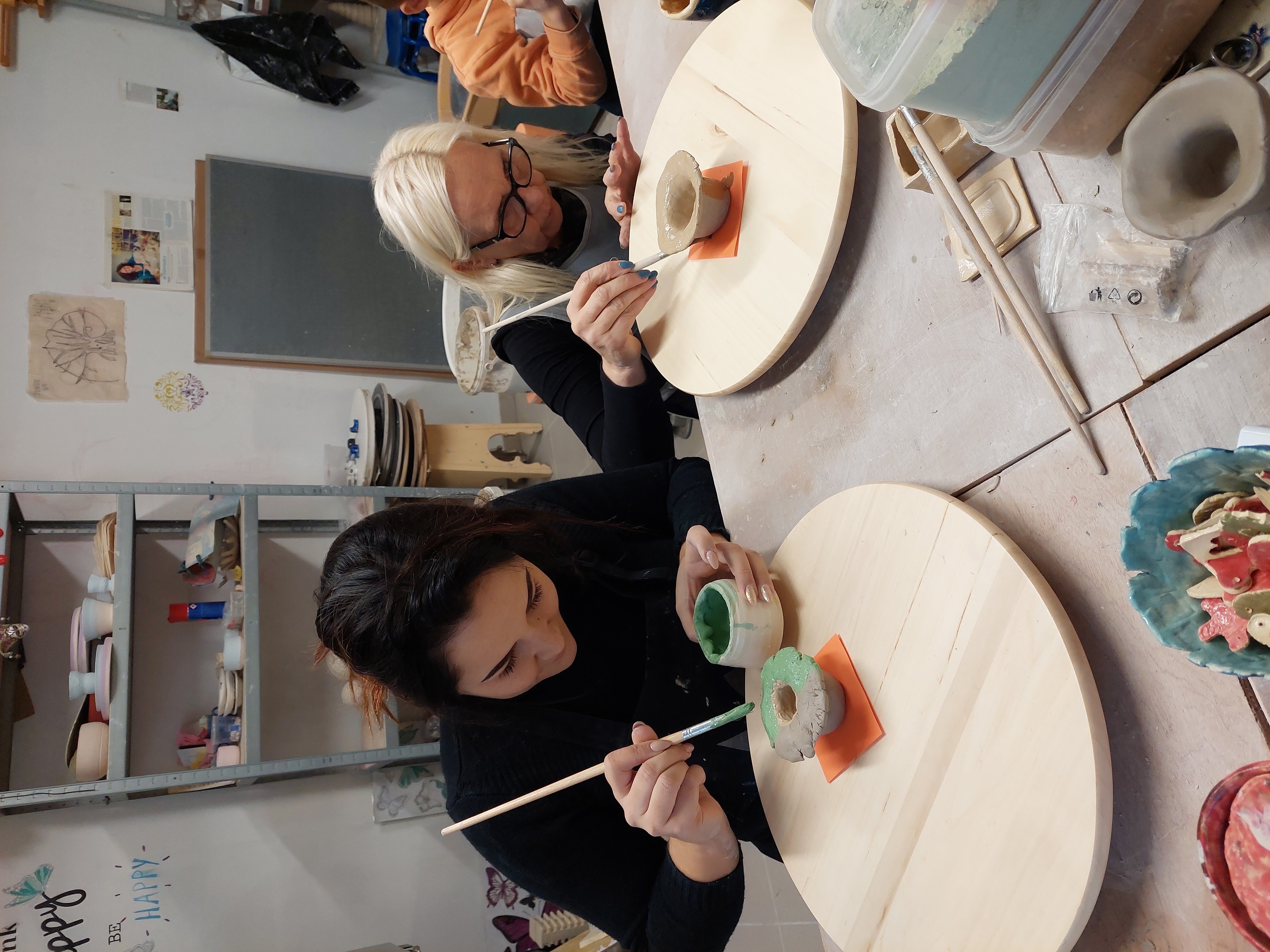 Kleileuke middag in het keramiekatelier - pottendraaien