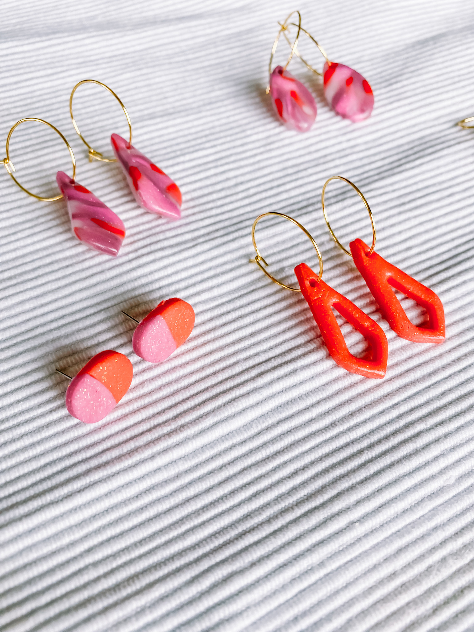 Oorbellen van polymeerklei - Workshop op aanvraag - Foto