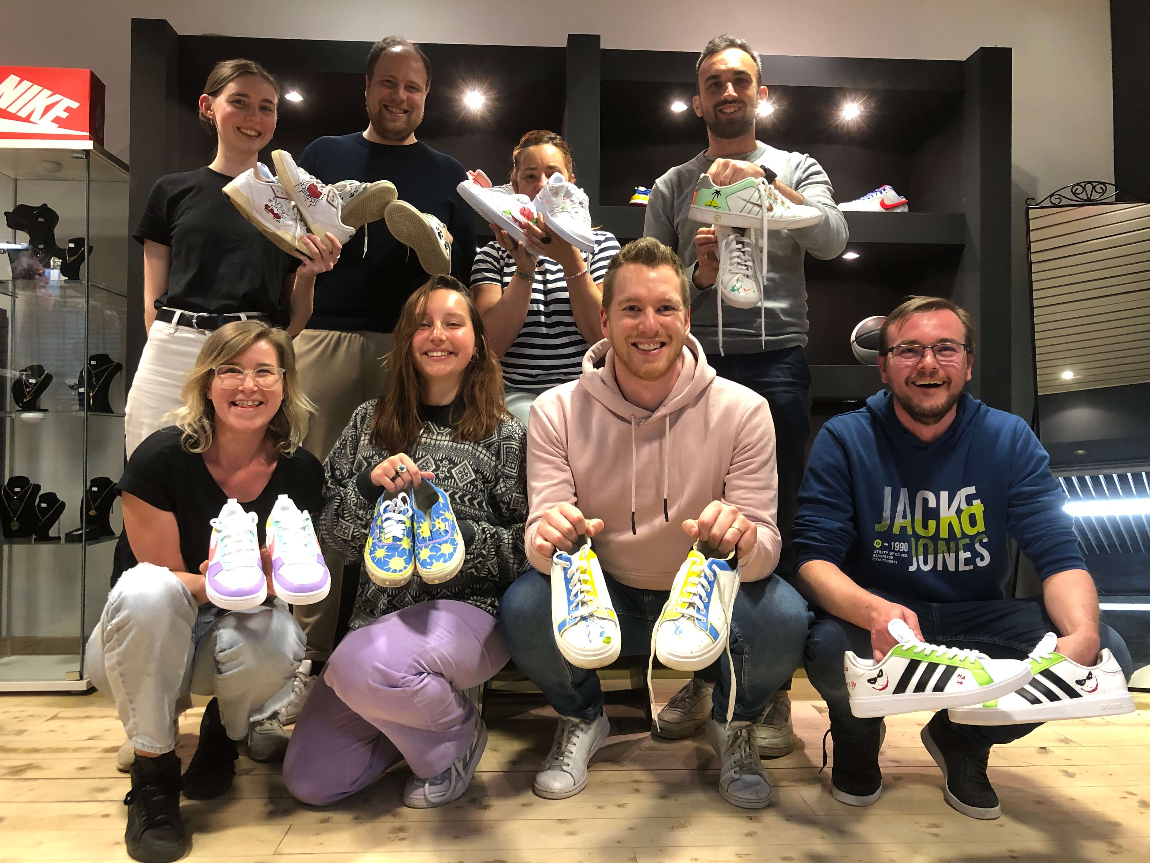 Custom sneakers basistechnieken in Wilrijk/ Antwerpen - Foto