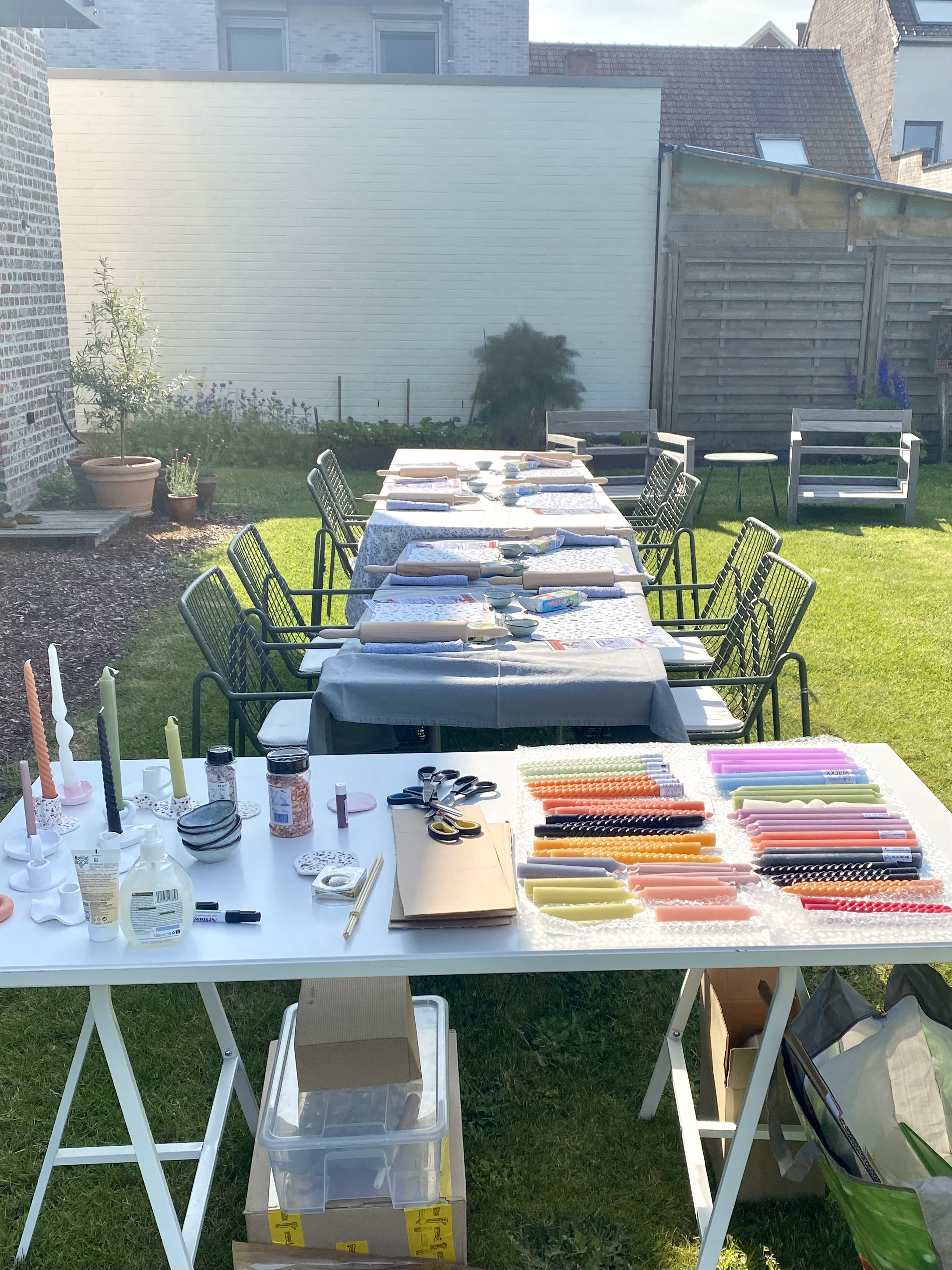 Workshop kaarsenhouders van luchtdrogende klei - Foto