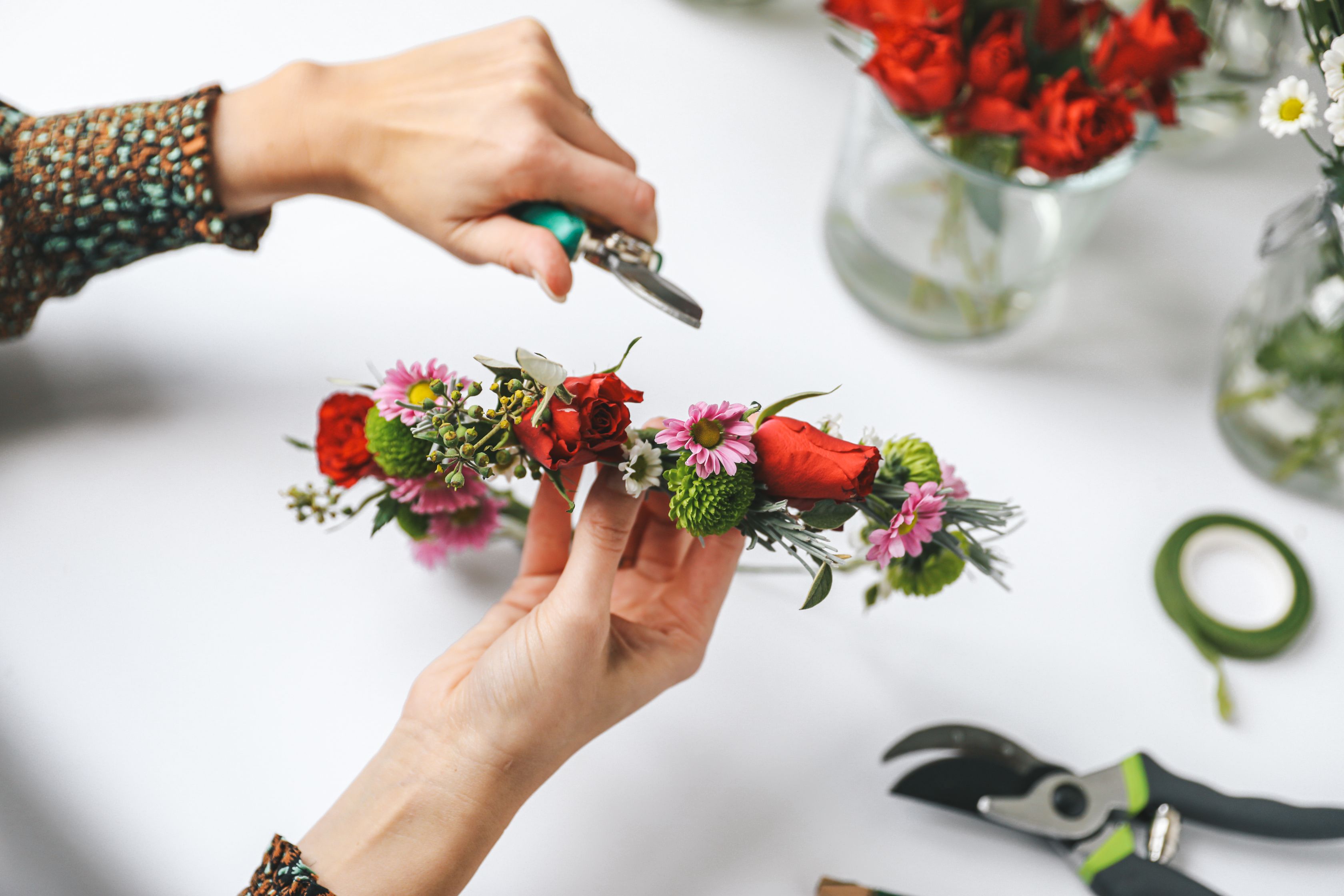 Boho bloemenkroon -  bachelorette / workshopbox