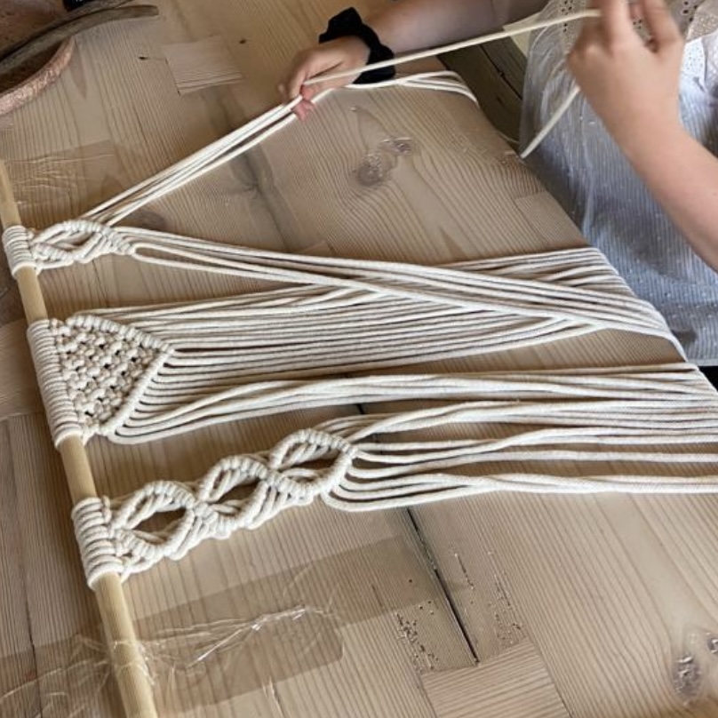 Macramé Boho Muurhanger - Foto