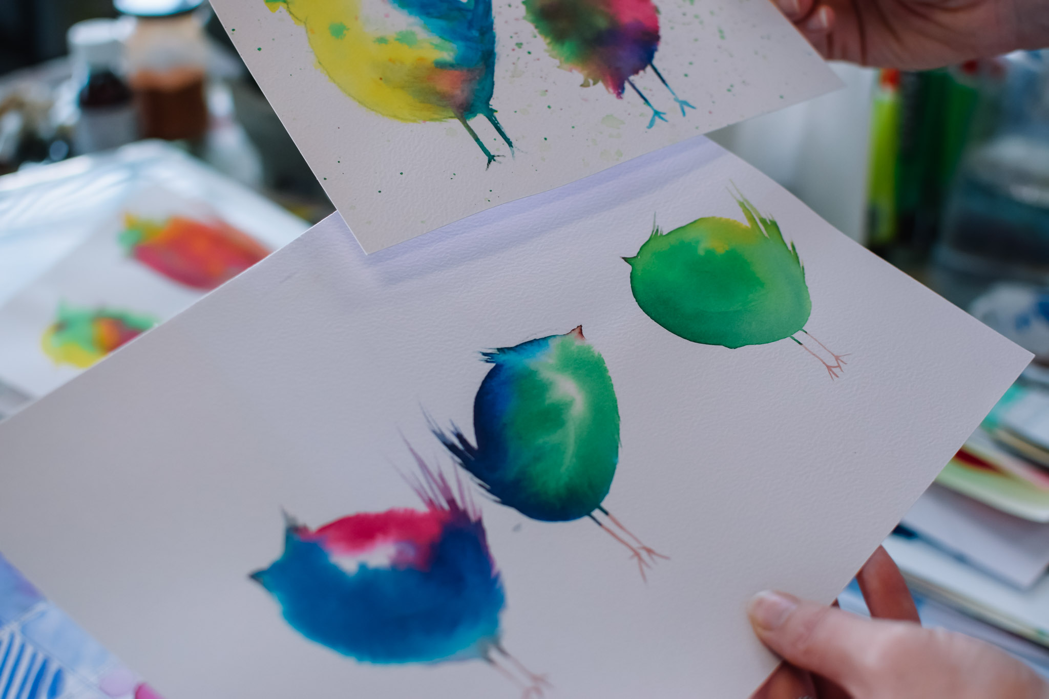 Workshop experimenteren met inkt - Foto